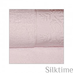 Cotton towels "Roses", pink
