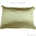 Natural silk pillow case, Oxford style, green color