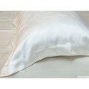 Oxford style natural silk pillow cases PURE WHITE