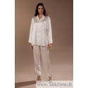 Silk pajama with lace CLOUDE