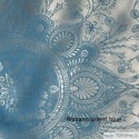 Silk jacquard, heavy fabric, orient blue