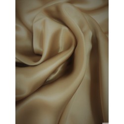 Ткань, шелковый шармез, светло коричневый, 22 mm