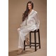 Long silk pajama for women FLORA-off-white