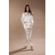 Long silk pajama for women FLORA-off-white