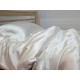 Комплект постельного белья из натурального шелка, белый