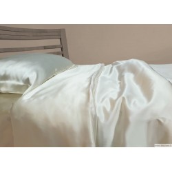 22 momme mulberry silk bedding set Pearl white