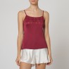Silk Jersey Top MIA, with lace and spaghetti shoulder straps