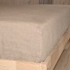 Простыни с резиной из льна, неокрашенные