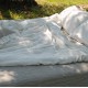 White softened linen bedding set
