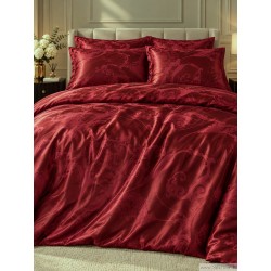 Комплект шелкового постельного белья «Silk Nouveau Burgundy"